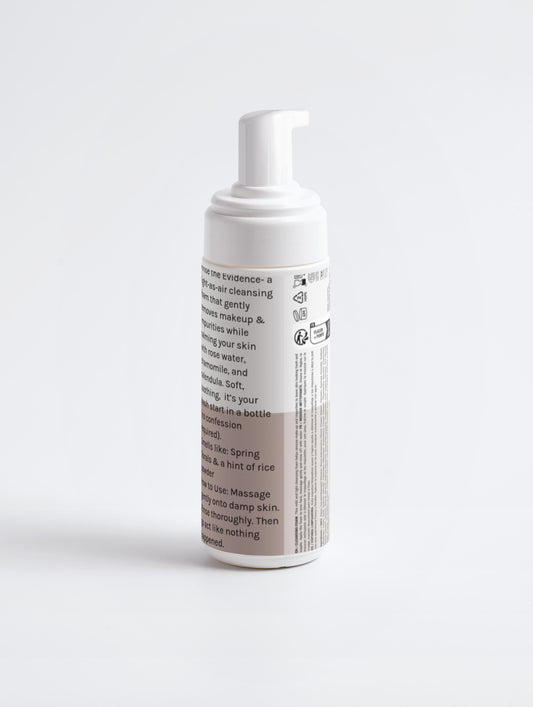 Rinse off the evidence! Cleansing Foam