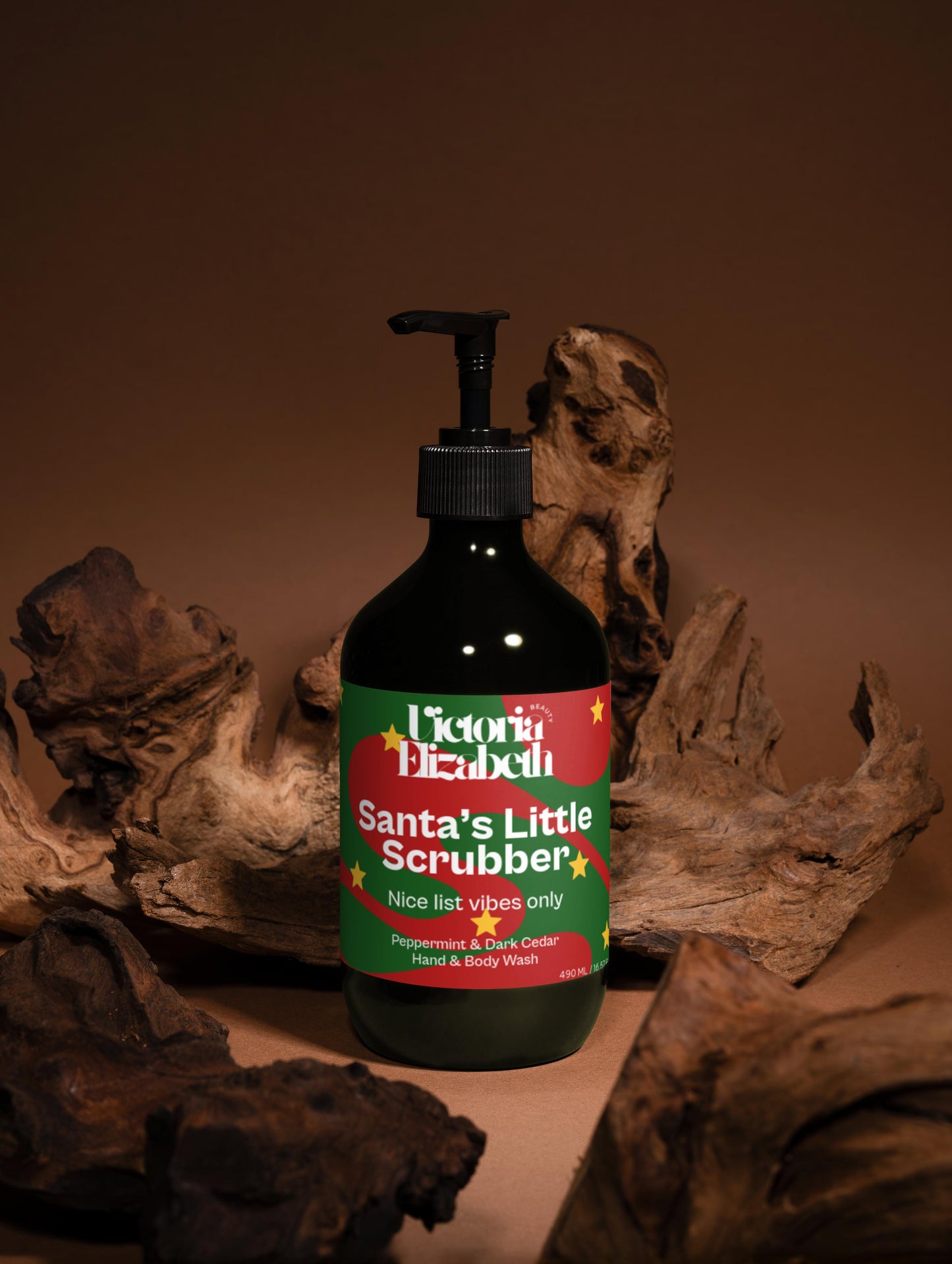 Santa’s Little Scrubber - Hand & Body Wash, Peppermint & Dark Cedar