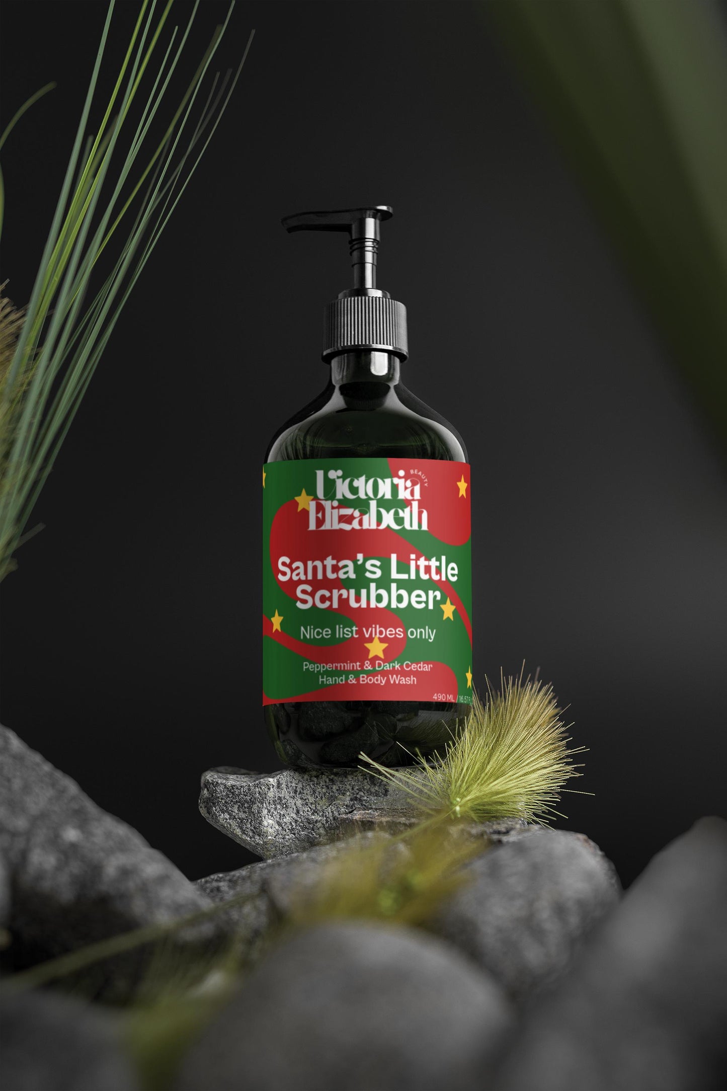 Santa’s Little Scrubber - Hand & Body Wash, Peppermint & Dark Cedar