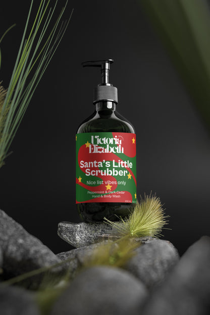 Santa’s Little Scrubber - Hand & Body Wash, Peppermint & Dark Cedar
