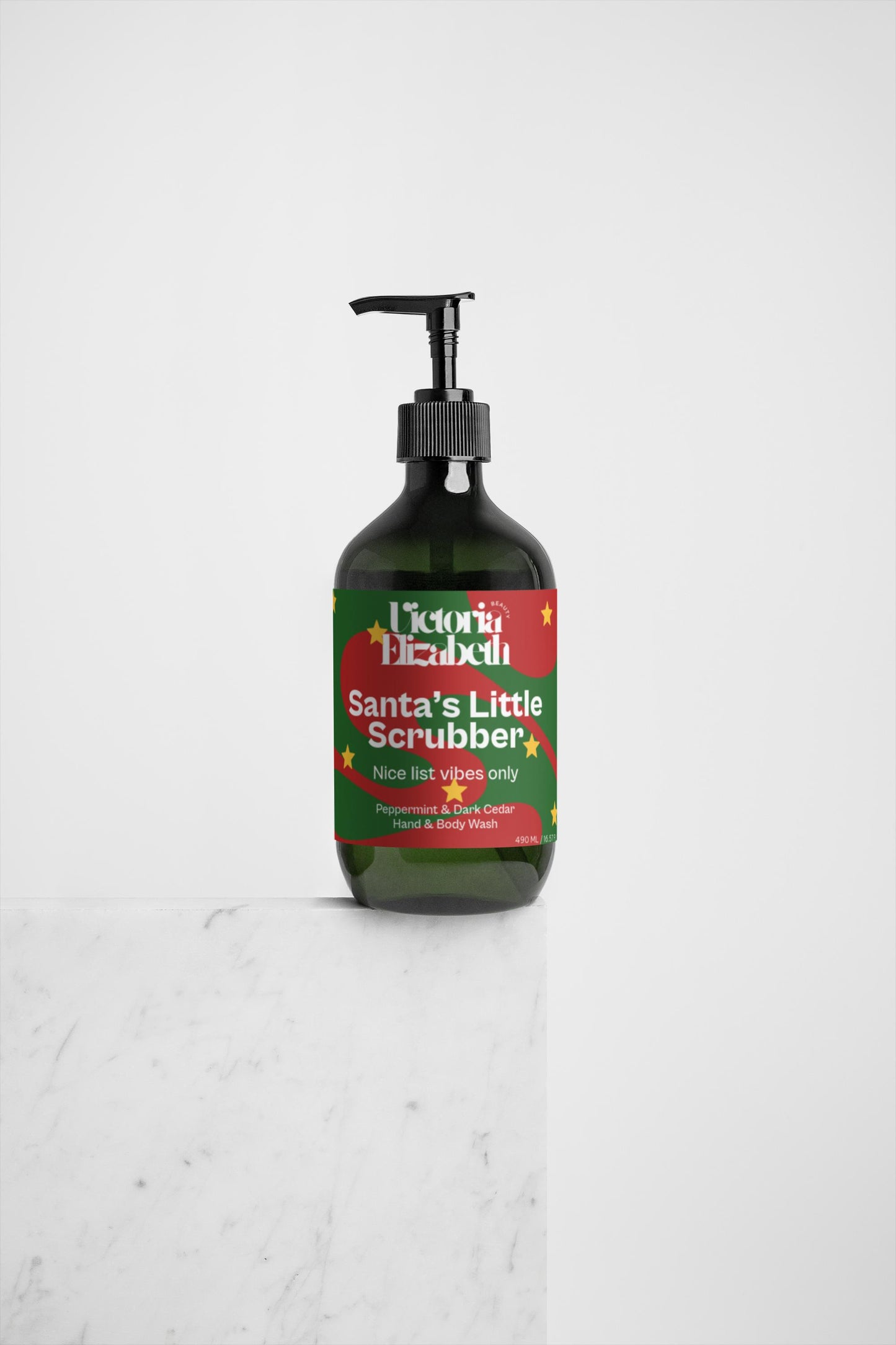 Santa’s Little Scrubber - Hand & Body Wash, Peppermint & Dark Cedar