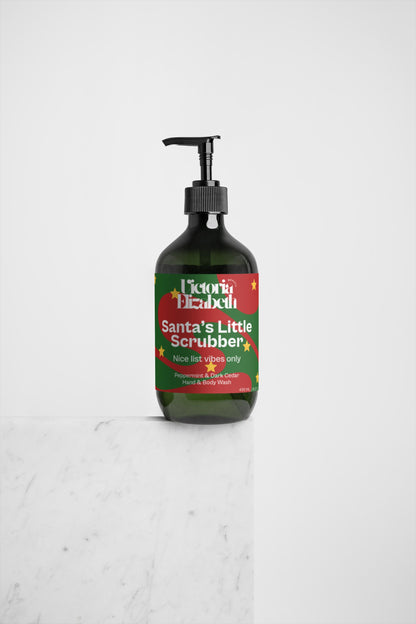 Santa’s Little Scrubber - Hand & Body Wash, Peppermint & Dark Cedar