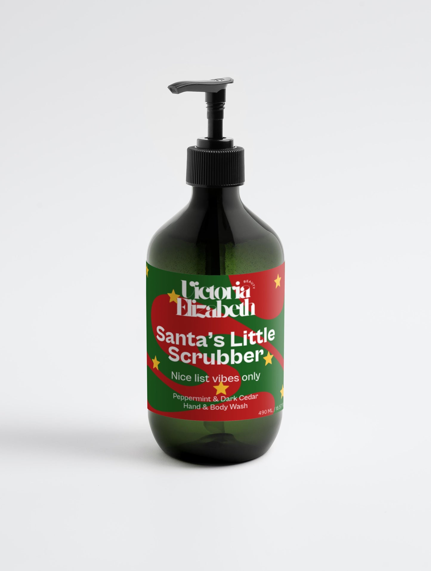 Santa’s Little Scrubber - Hand & Body Wash, Peppermint & Dark Cedar