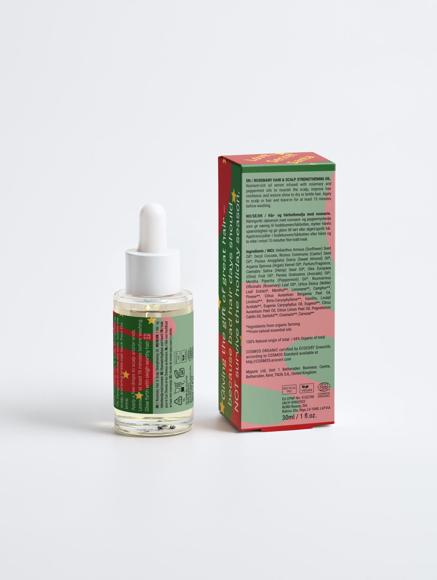 Santa's Secret Serum - Rosemary Hair & Scalp Strengthening Oil